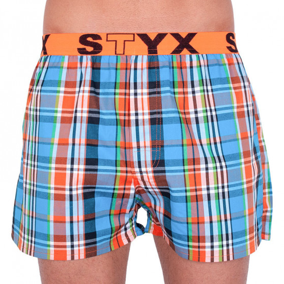 3PACK Calzones de hombre Styx deportivo elástico multicolor (B7343536)