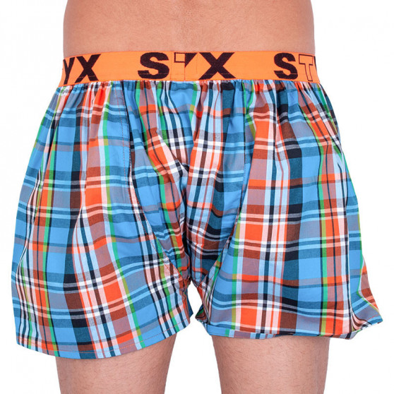 3PACK Calzones de hombre Styx deportivo elástico multicolor (B7343536)