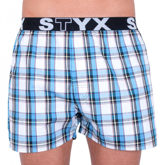 3PACK Calzones de hombre Styx deportivo elástico multicolor (B7343536)