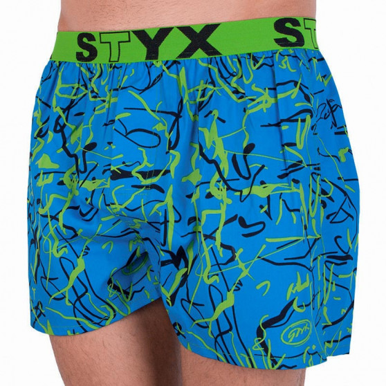 Calzones de hombre Styx art deportes goma Jáchym azul (B651)