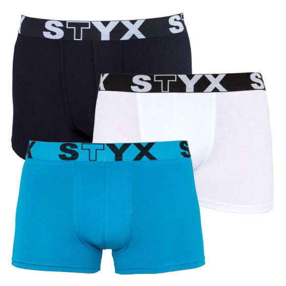 3PACK Boxers para hombre Styx goma deportiva multicolor (G960691061)