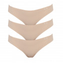 3PACK tanga de mujer Under Armour beige (1325615 295)