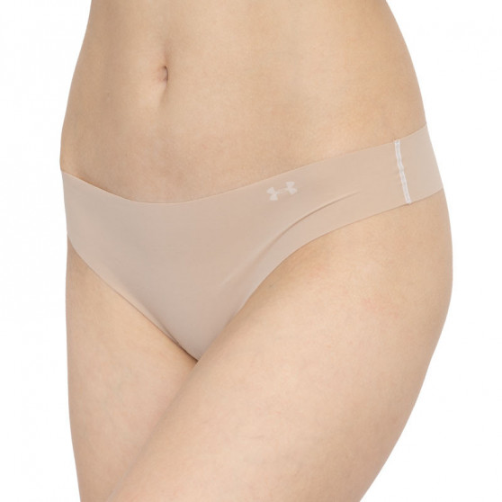 3PACK tanga de mujer Under Armour beige (1325615 295)