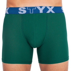 Boxers para hombre Styx largos deportivos elásticos verde oscuro (U1066)