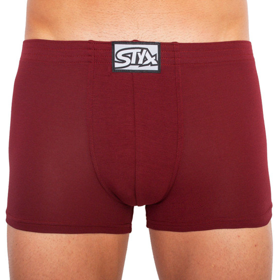 Boxers para hombre Styx goma clásica burdeos (Q1060)