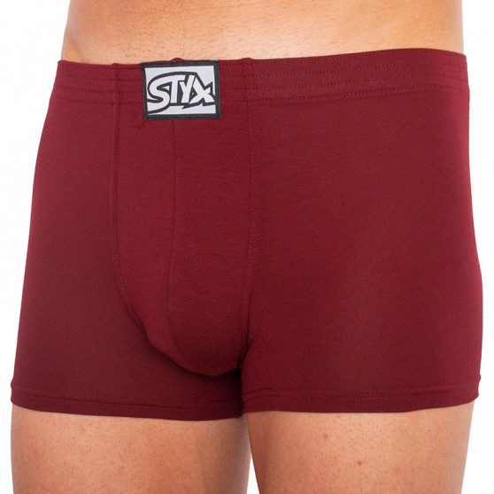 Boxers para hombre Styx goma clásica burdeos (Q1060)