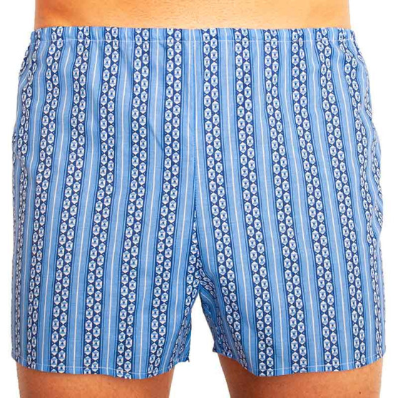 Calzones de hombre Foltýn hexagon sobredimensionado azul