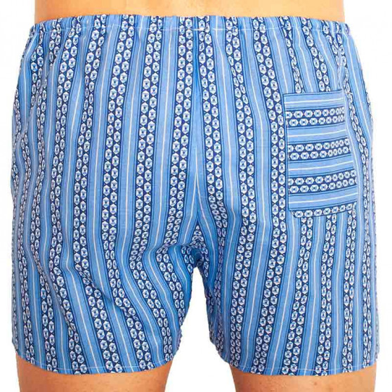 Calzones de hombre Foltýn hexagon sobredimensionado azul