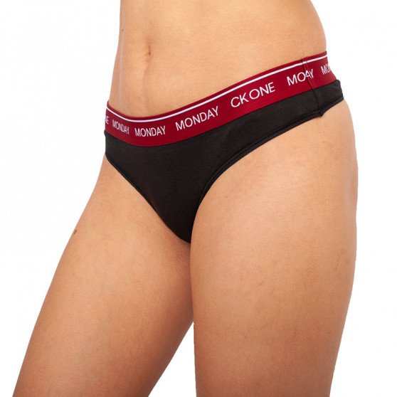 7PACK tanga de mujer Calvin Klein negro (QF5937E-9A2)