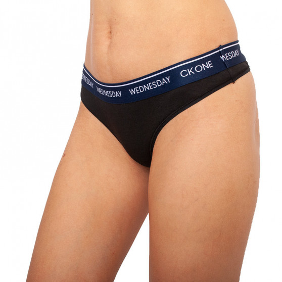 7PACK tanga de mujer Calvin Klein negro (QF5937E-9A2)