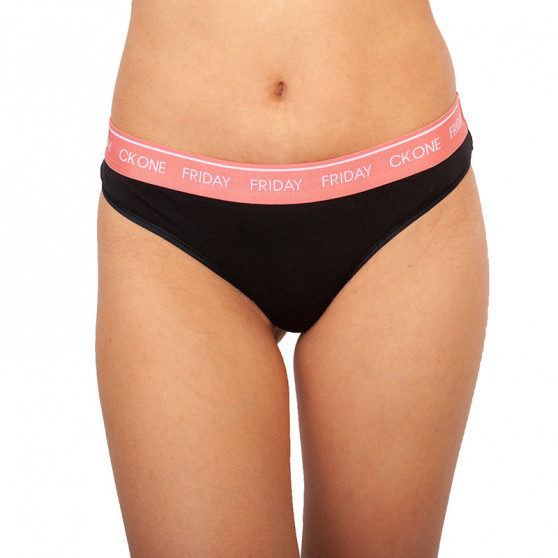 7PACK tanga de mujer Calvin Klein negro (QF5937E-9A2)