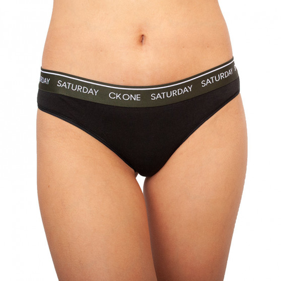 7PACK tanga de mujer Calvin Klein negro (QF5937E-9A2)