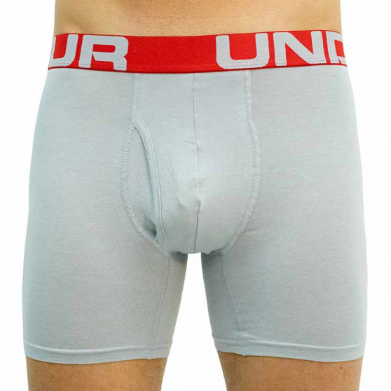 3PACK Boxers para hombre Under Armour gris (1363617 011)