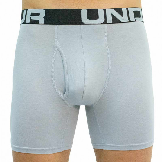 3PACK Boxers para hombre Under Armour gris (1363617 011)