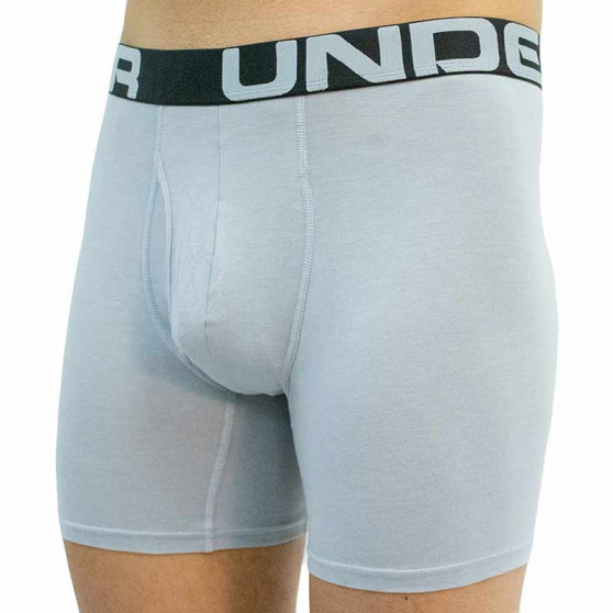 3PACK Boxers para hombre Under Armour gris (1363617 011)