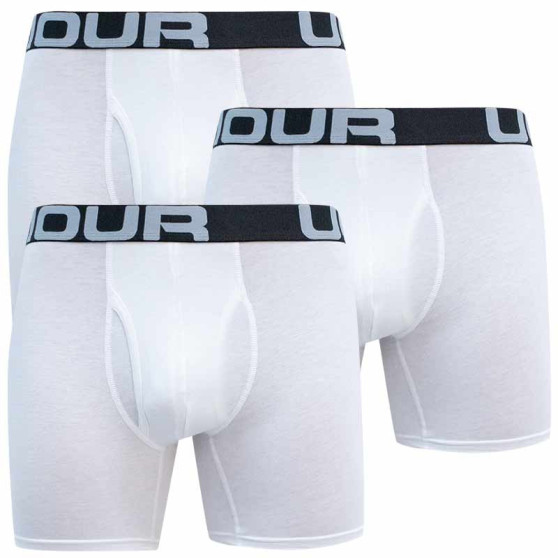 3PACK Boxers para hombre Under Armour blanco (1363617 100)