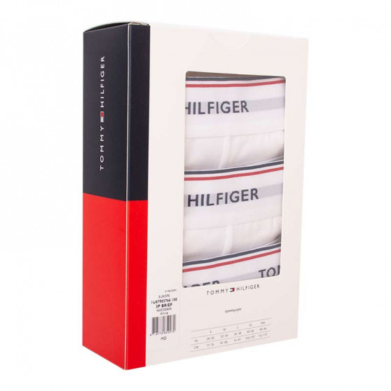 3PACK calzoncillos para hombre Tommy Hilfiger blanco (1U87903766 100)