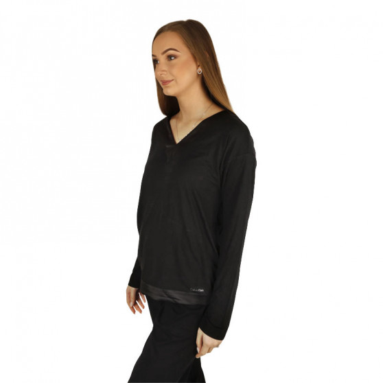 Camisa de dormir para mujer Calvin Klein negra (QS6528E-UB1)