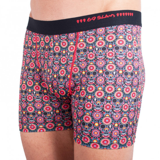 Sin embalaje - Boxers para hombre 69SLAM fit flower skull