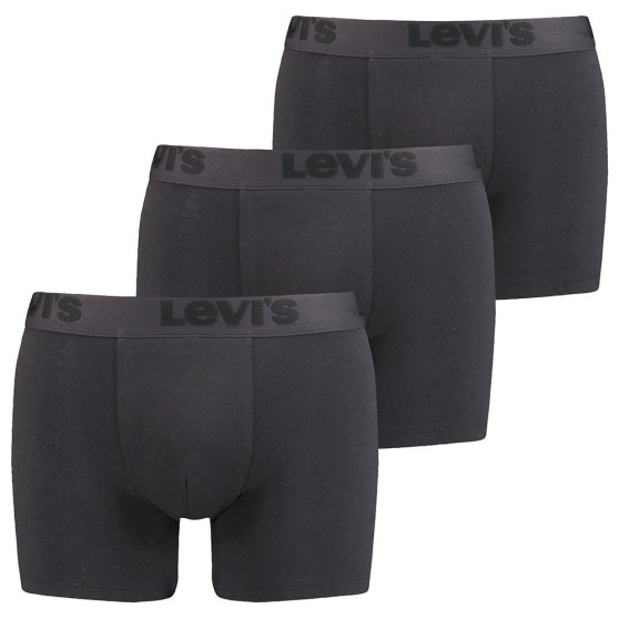 3PACK Boxers para hombre Levis negro (905045001 001)