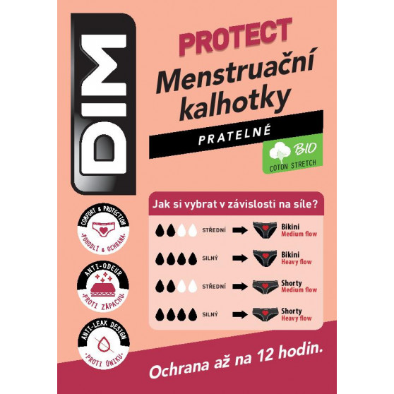 Bragas de mujer DIM menstrual negro (D0AYB-0HZ)