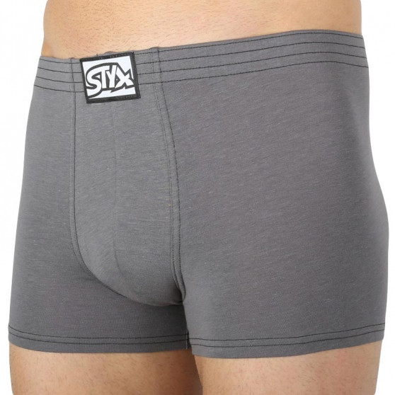 Boxers para hombre Styx classic elastic gris oscuro (Q1063)