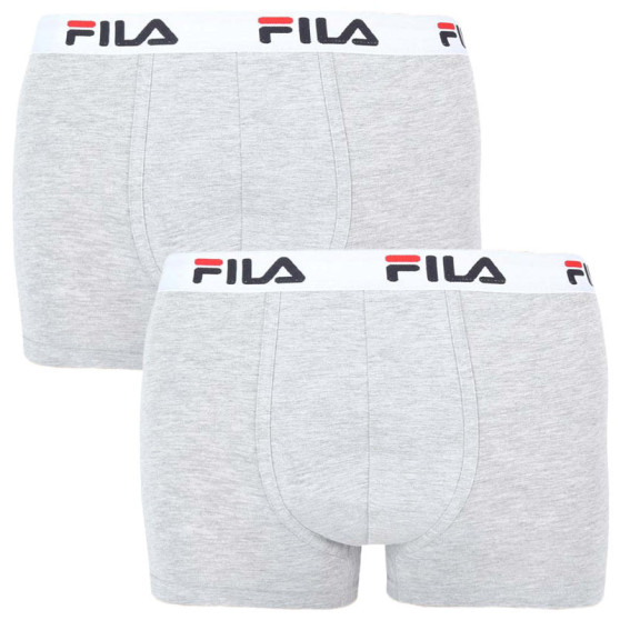 2PACK Boxers para hombre Fila gris (FU5016/2-400)