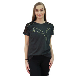 Camiseta deportiva de mujer Puma gris oscuro (520286 07)