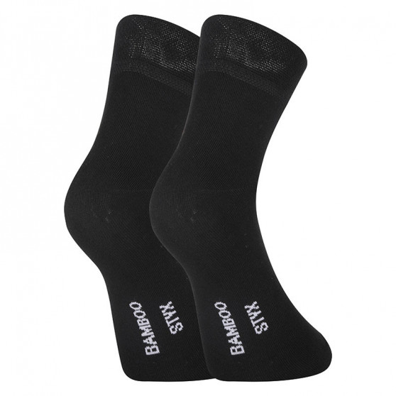 3PACK calcetines Styx calcetines tobilleros bambú negro (3HBK960)