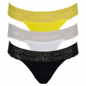 3PACK tanga de mujer Tommy Hilfiger multicolor (UW0UW02036 0TK)