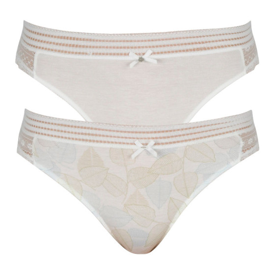 2PACK bragas de mujer Lama blanco (L-1304 BI)