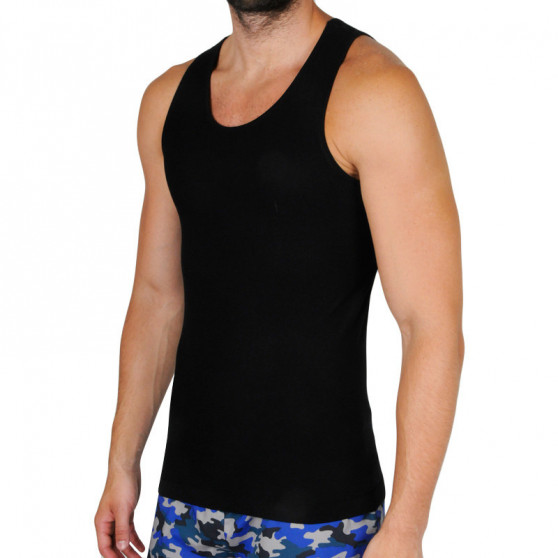 Camiseta de tirantes para hombre Gino bamboo black (58008)