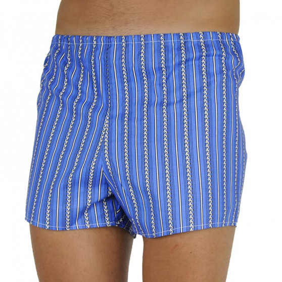 Calzones de hombre Foltýn azul con estampado oversize blanco