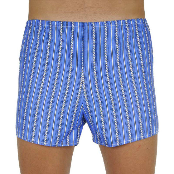 Calzones de hombre Foltýn azul con estampado oversize blanco