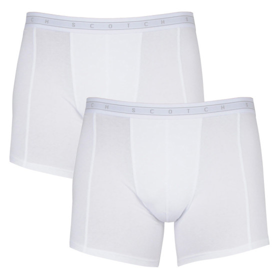 3PACK Boxers para hombre Scotch and Soda blanco (151033-0218)