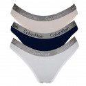 3PACK tanga de mujer Calvin Klein multicolor (QD3560E-T7W)