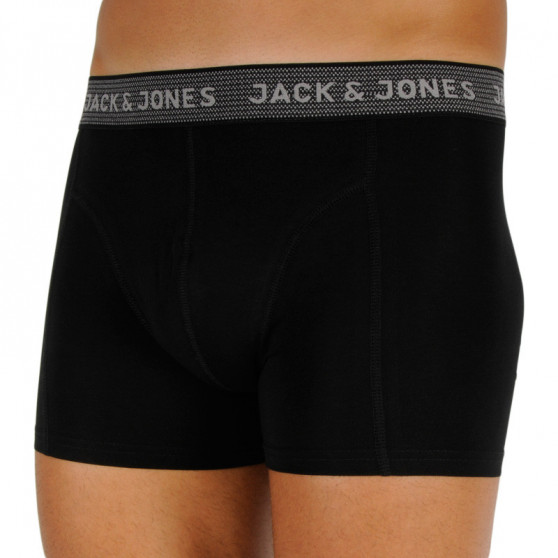 3PACK Boxers para hombre Jack and Jones negro (12127816 - asphalt)