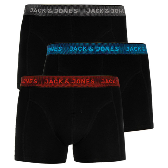 3PACK Boxers para hombre Jack and Jones negro (12127816 - asphalt)