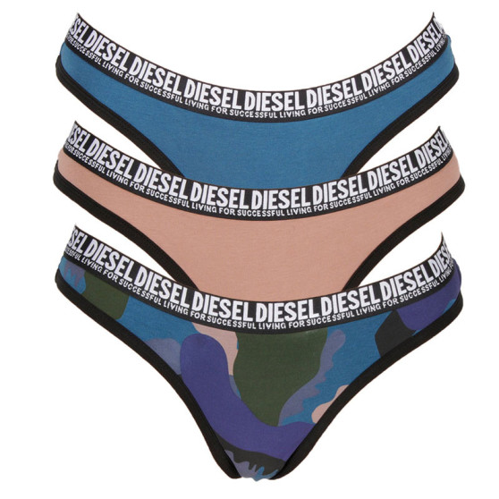 3PACK tanga de mujer Diesel multicolor (00SE0K-0HDAU-E5680)