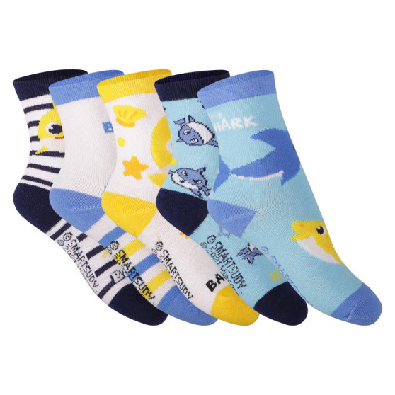 5PACK Calcetines de bebé Cerdá Baby Shark multicolor (2200007755)