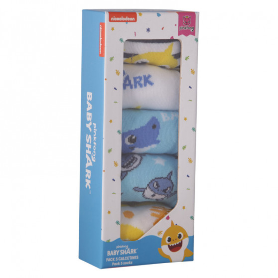 5PACK Calcetines de bebé Cerdá Baby Shark multicolor (2200007755)