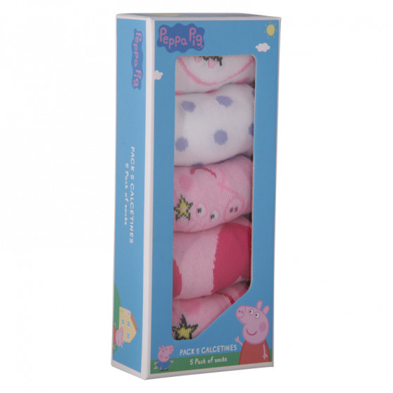 5PACK calcetines para niños Cerdá Peppa Pig multicolor (2200007756)