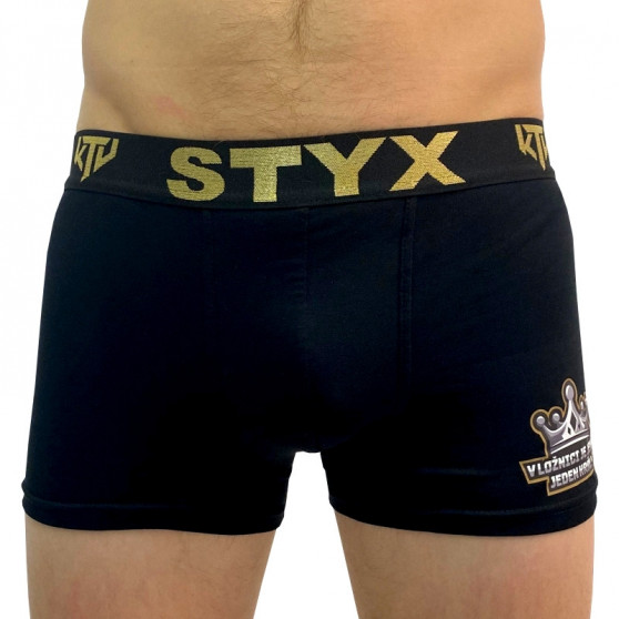 Boxers para hombre Styx / KTV sports caucho negro - caucho negro (GTCK960)