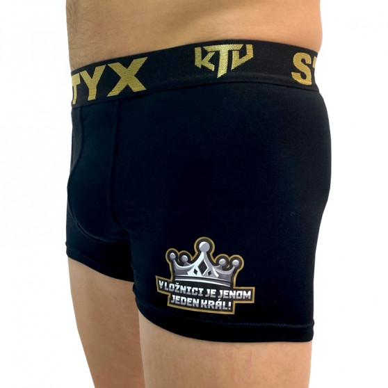 Boxers para hombre Styx / KTV sports caucho negro - caucho negro (GTCK960)