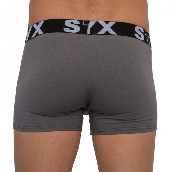 3PACK Boxers para hombre Styx goma deportiva sobredimensionado dark grey (R10636363)