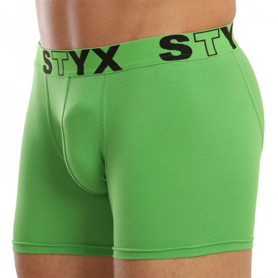 Boxers para hombre Styx long sport elastic verde (U1069)