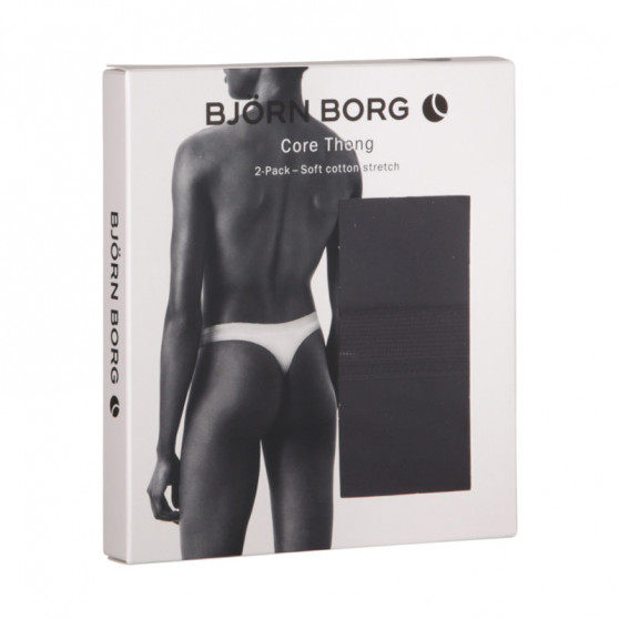 2PACK tanga de mujer Bjorn Borg negro (10000162-MP001)