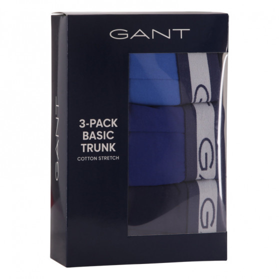 3PACK Boxers para hombre Gant azul (902033153-405)