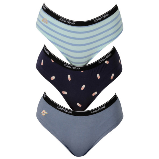 3PACK bragas de mujer John Frank multicolor (WJF3GV-H05)