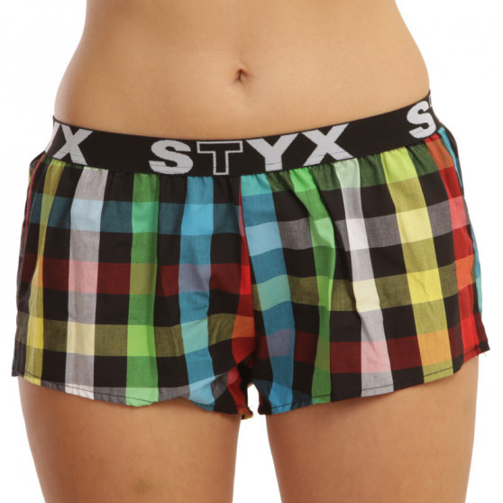 3PACK Calzones de mujer Styx deportivo elástico multicolor (T8132628)